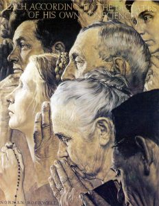 آزادی پرستش/ نورمن راکول/ 1943